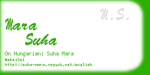 mara suha business card